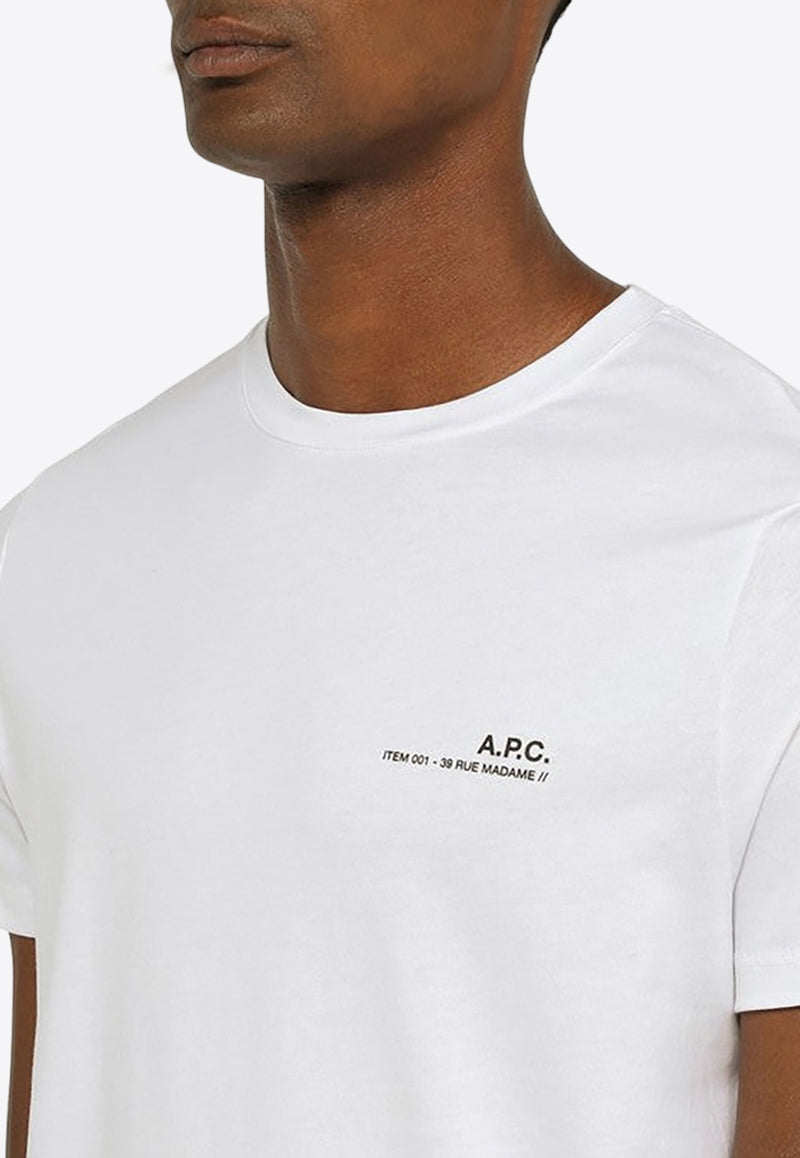 A.P.C. Logo Print Crewneck T-shirt White COFBT-H26904CO/M_APC-AAB