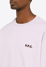A.P.C. Logo-Printed Crewneck Sweatshirt Lilac COFDX-H27790CO/N_APC-HAD