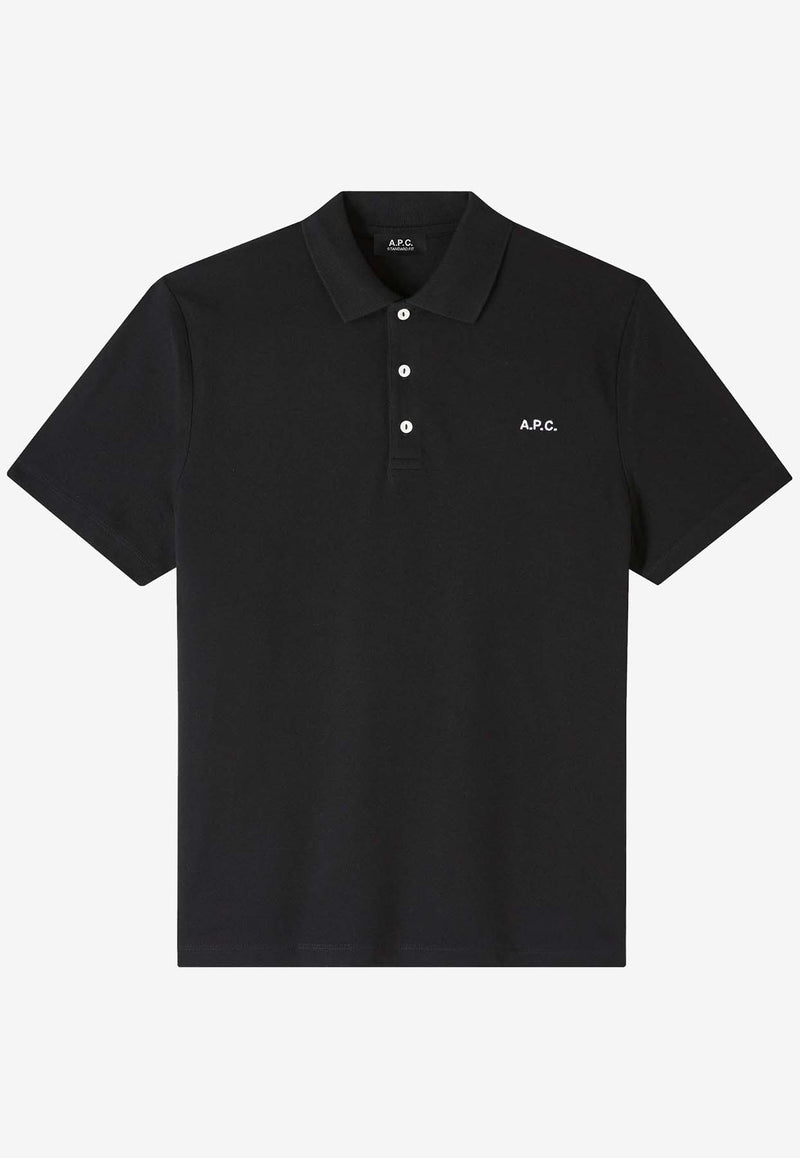 A.P.C. Logo Short-Sleeved Polo T-shirt COGWZ-H26342BLACK