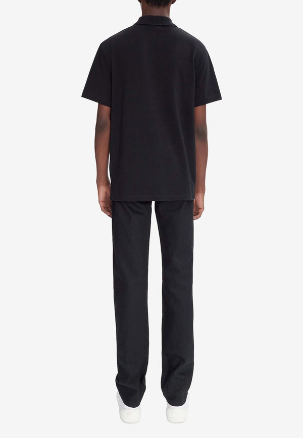 A.P.C. Logo Short-Sleeved Polo T-shirt COGWZ-H26342BLACK