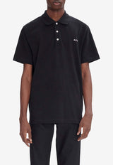 A.P.C. Logo Short-Sleeved Polo T-shirt COGWZ-H26342BLACK