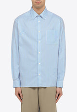 A.P.C. Malo Striped Button-Up Shirt Blue COGXW-H12532CO/O_APC-IAA