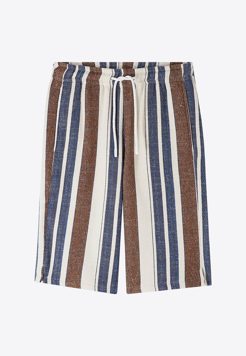 A.P.C. Paul Striped Bermuda Shorts COGYA-H10205BLUE MULTI