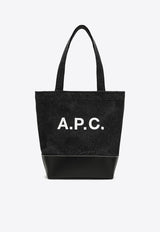 A.P.C. Small Axel Logo Print Tote Bag Black COGZE-M61568DE/O_APC-LZZ