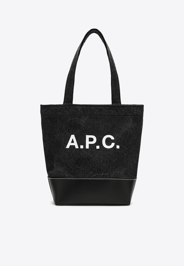 A.P.C. Small Axel Logo Print Tote Bag Black COGZE-M61568DE/O_APC-LZZ