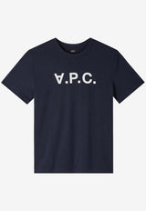 A.P.C. Logo Print T-shirt Blue COHMB-M26384UCO/S_APC-ILH