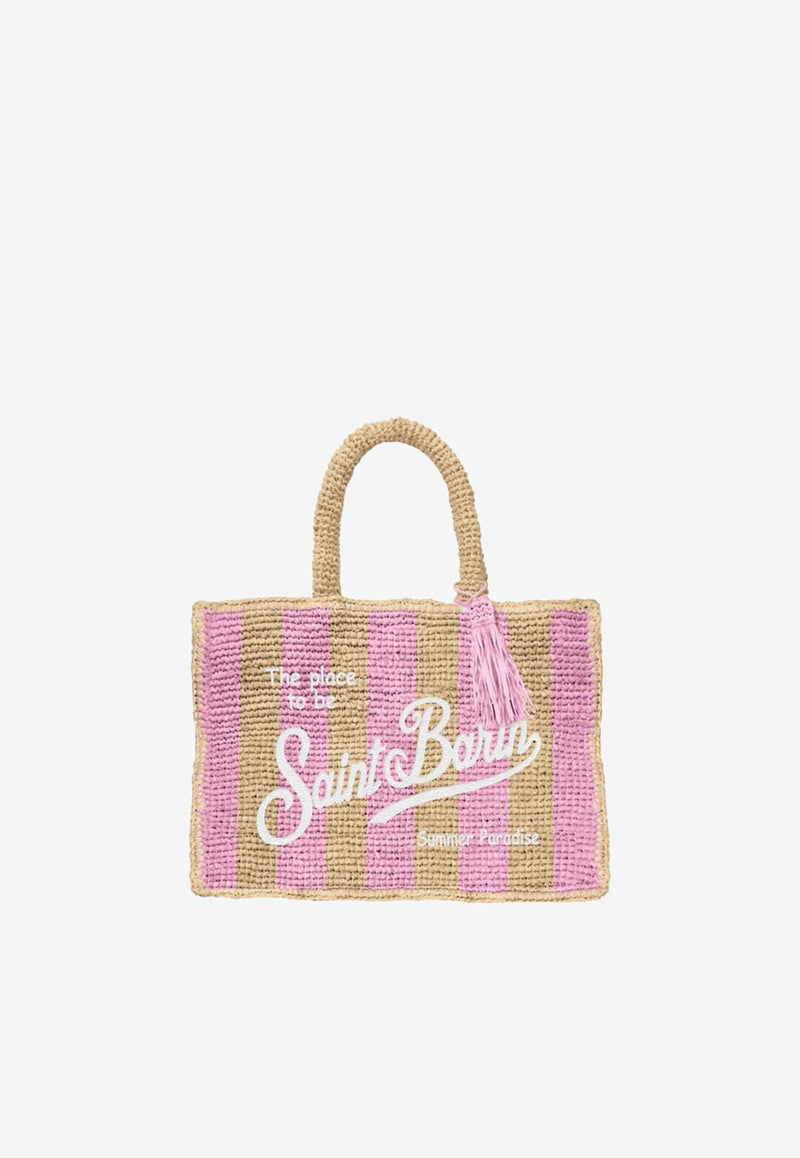 MC2 Saint Barth Kids Girls Colette Woven-Raffia Striped Handbag Multicolor COL0013_NATURAL