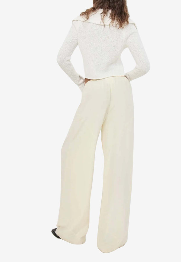 Paris Georgia Collared Cashmere-Blend Cardigan White COLCRD001-WHT_WHITE