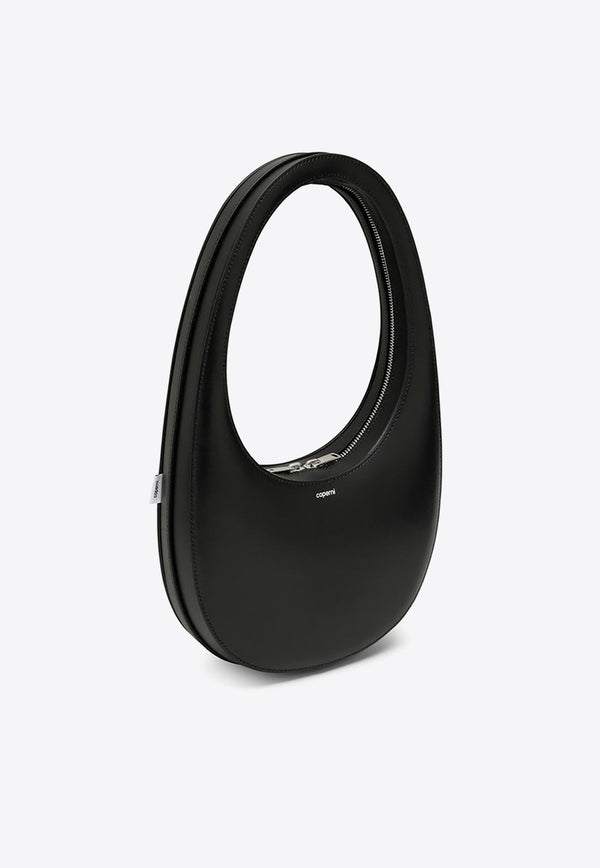 Coperni Swipe Oval-Shaped Hobo Bag Black COPBA01405CLE/O_COPE-BLACK
