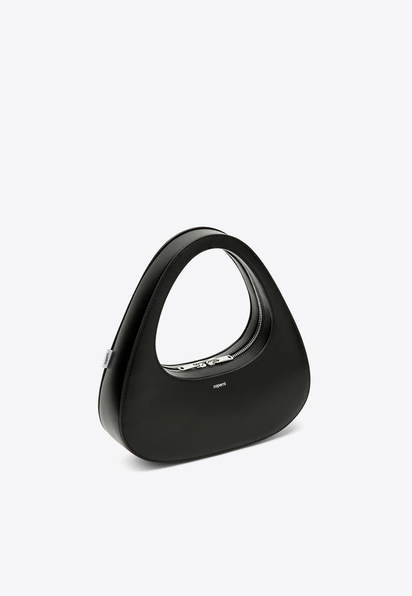 Coperni Swipe Curved Leather Shoulder Bag Black COPBA04405CLE/O_COPE-BLACK
