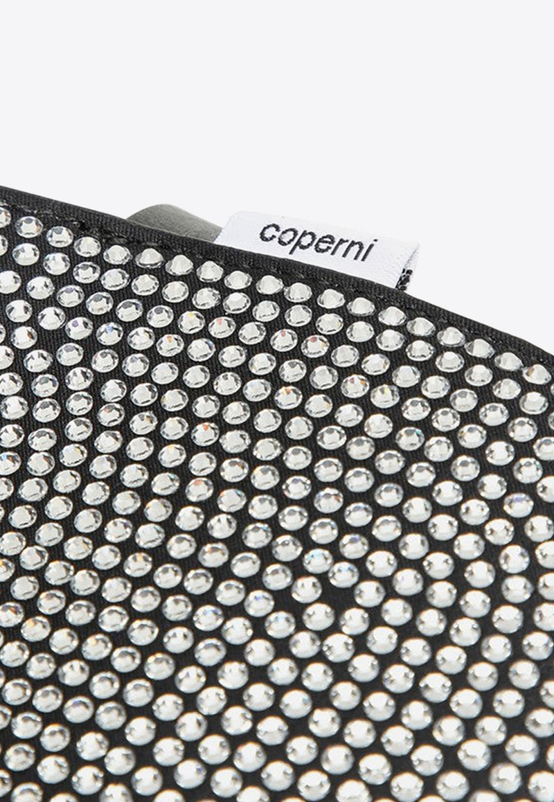 Coperni Micro Baguette Crystal Embellished Leather Swipe Bag Black COPBA17455CO/O_COPE-BKCS