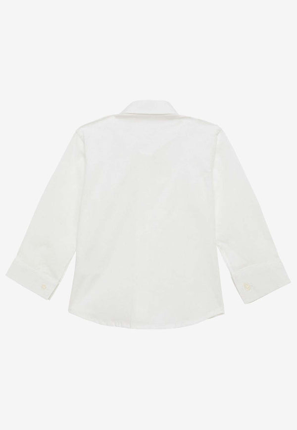 Il Gufo Babies Long-Sleeved Logo Shirt White COPCL116C0031-CCO/O_GUFO-010