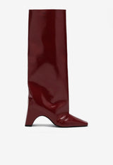 Coperni Gloss Bridge 90 Patent Leather Knee-High Boots Red COPSH03496LE/P_COPE-RED