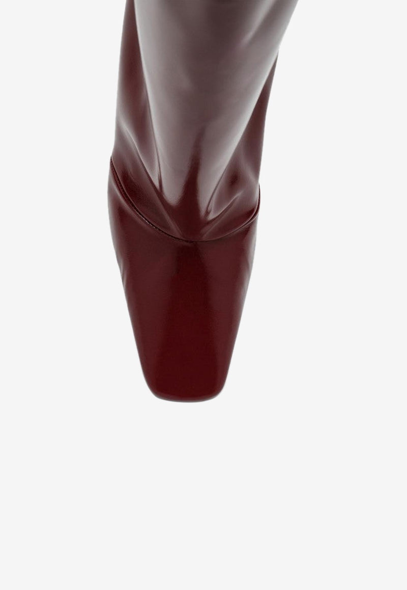 Coperni Gloss Bridge 90 Patent Leather Knee-High Boots Red COPSH03496LE/P_COPE-RED