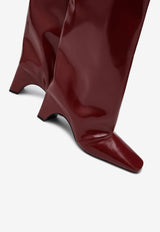 Coperni Gloss Bridge 90 Patent Leather Knee-High Boots Red COPSH03496LE/P_COPE-RED