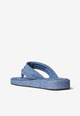 Coperni Logo Tag Denim Flip-Flops Blue COPSH37202_000_WASBLU