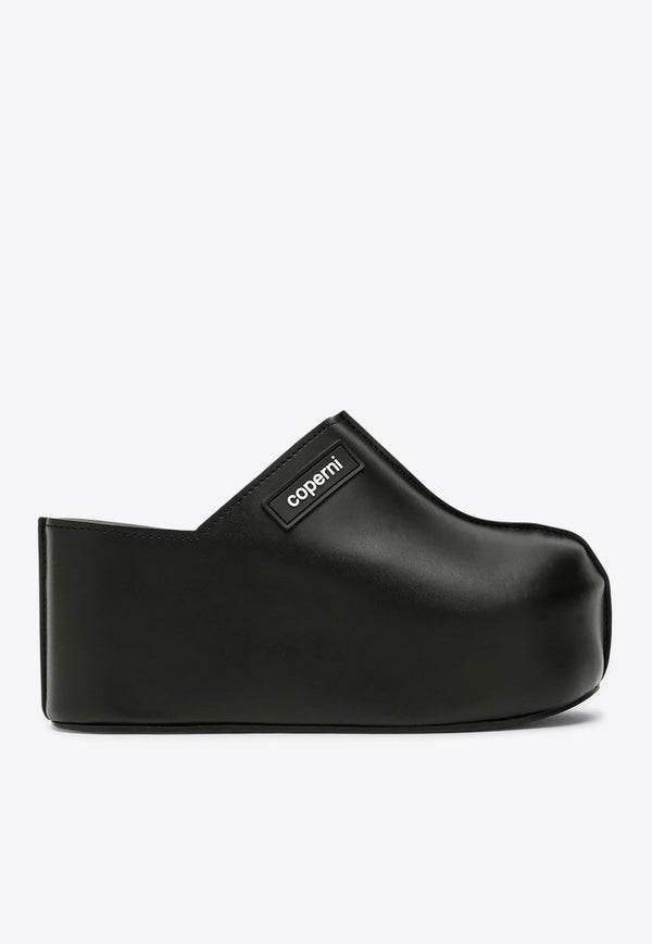 Coperni Flatform Leather Mules Black COPSH38F6015LE/P_COPE-BLK