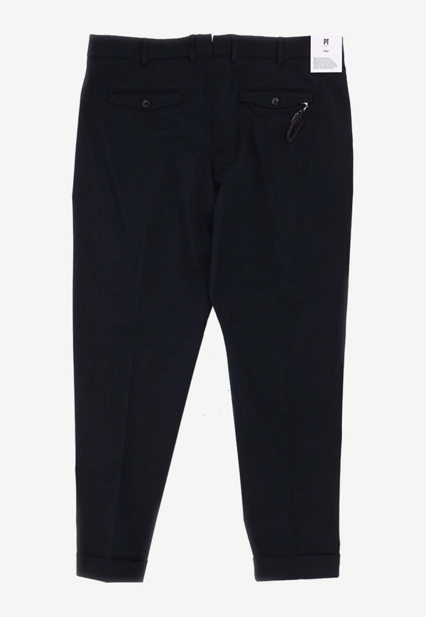 PT Torino Straight-Leg Tailored Pants Navy CORSZAZ40FWD_SD54_0360