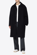 Studio Nicholson Single-Breasted Wool-Blend Coat Navy COVER1209/P_STUNI-DN