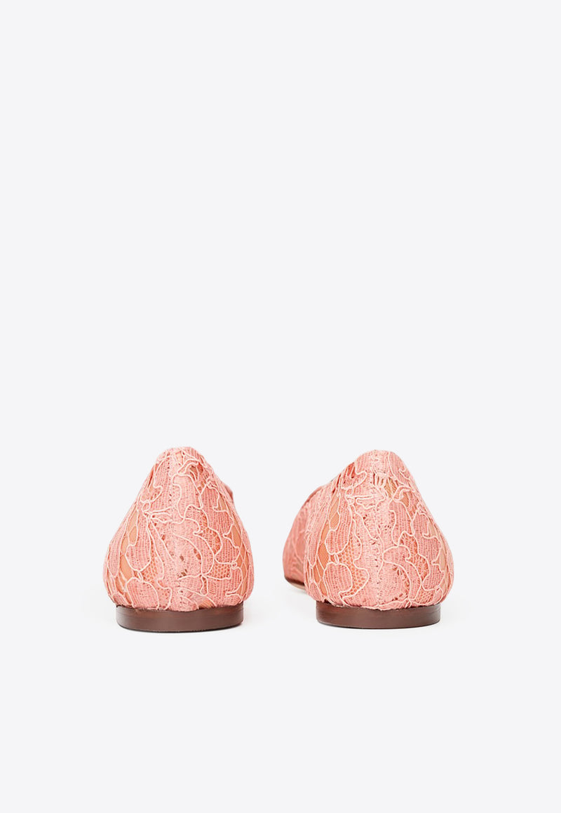 Dolce & Gabbana  Vally Taormina Lace Ballet Flats Pink CP0010 AL198 8H200