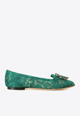 Dolce & Gabbana  Vally Taormina Lace Ballet Flats Green CP0010 AL198 8M072