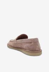 Dolce & Gabbana DG Logo Suede Loafers Pink CP0182AS707/P_DOLCE-8H424