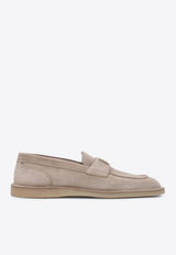 Dolce & Gabbana DG Logo Suede Loafers Beige CP0182AS707/S_DOLCE-8M308