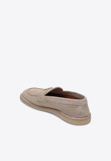 Dolce & Gabbana DG Logo Suede Loafers Beige CP0182AS707/S_DOLCE-8M308