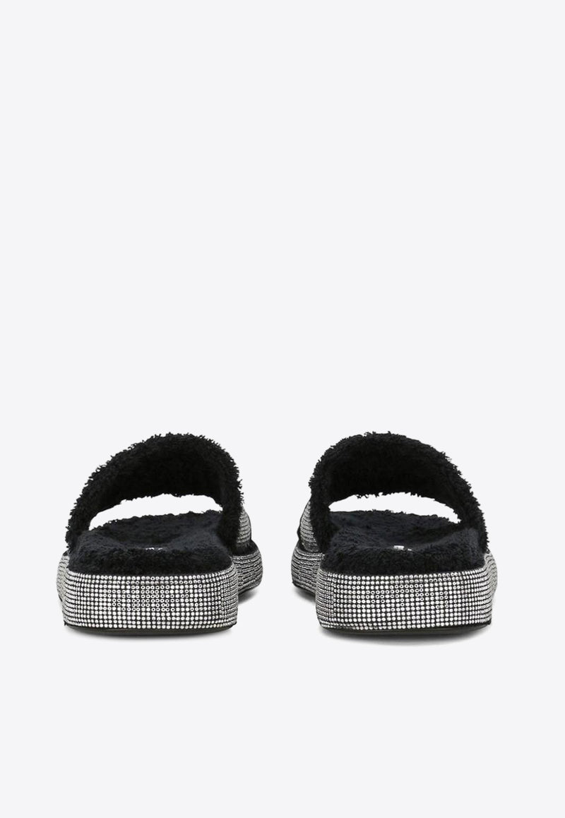 Dolce & Gabbana  Stud-Embellished Flat Slides Black CQ0546 AN192 8S488