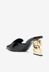 Dolce & Gabbana Keira 80 Patent Leather Mules Black CR1180 A1471 80999
