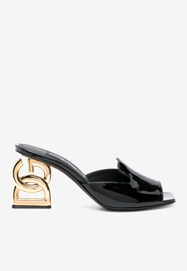Dolce & Gabbana Keira 80 Patent Leather Mules Black CR1180 A1471 80999