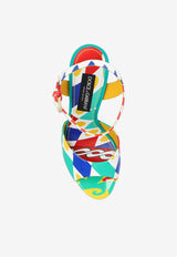 Dolce & Gabbana Keira 105 Carretto Print Platform Sandals Multicolor CR1402 AI412 HH4KX