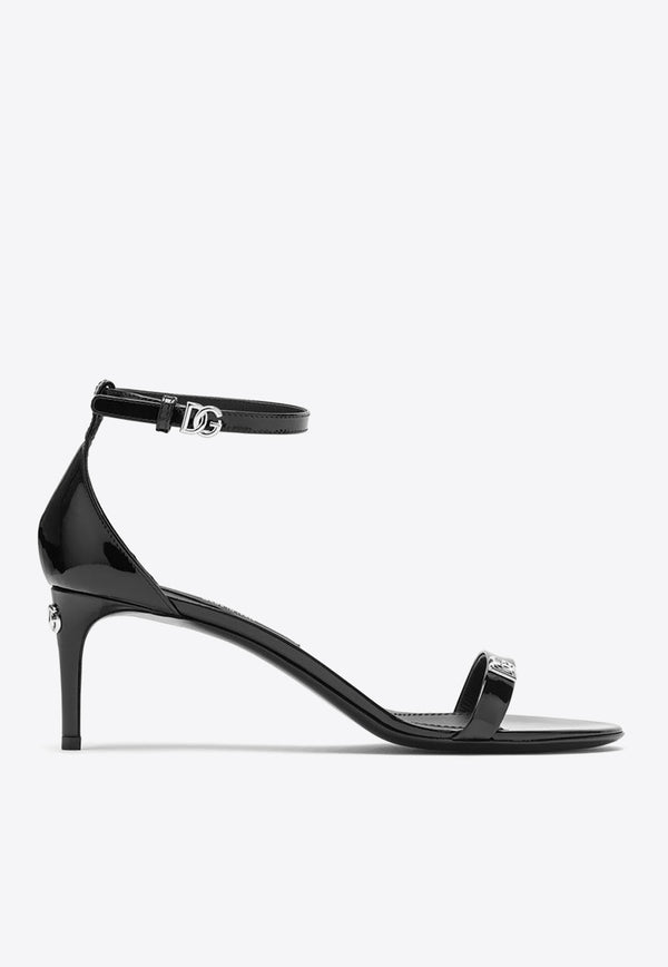 Dolce & Gabbana 60 Logo-Plaque Patent-Leather Sandals CR1677AP622/O_DOLCE-80999