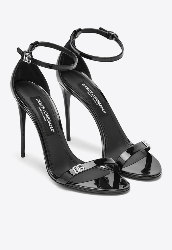 Dolce & Gabbana 110 Logo-Plaque Patent Leather Sandals CR1679AP622/O_DOLCE-80999