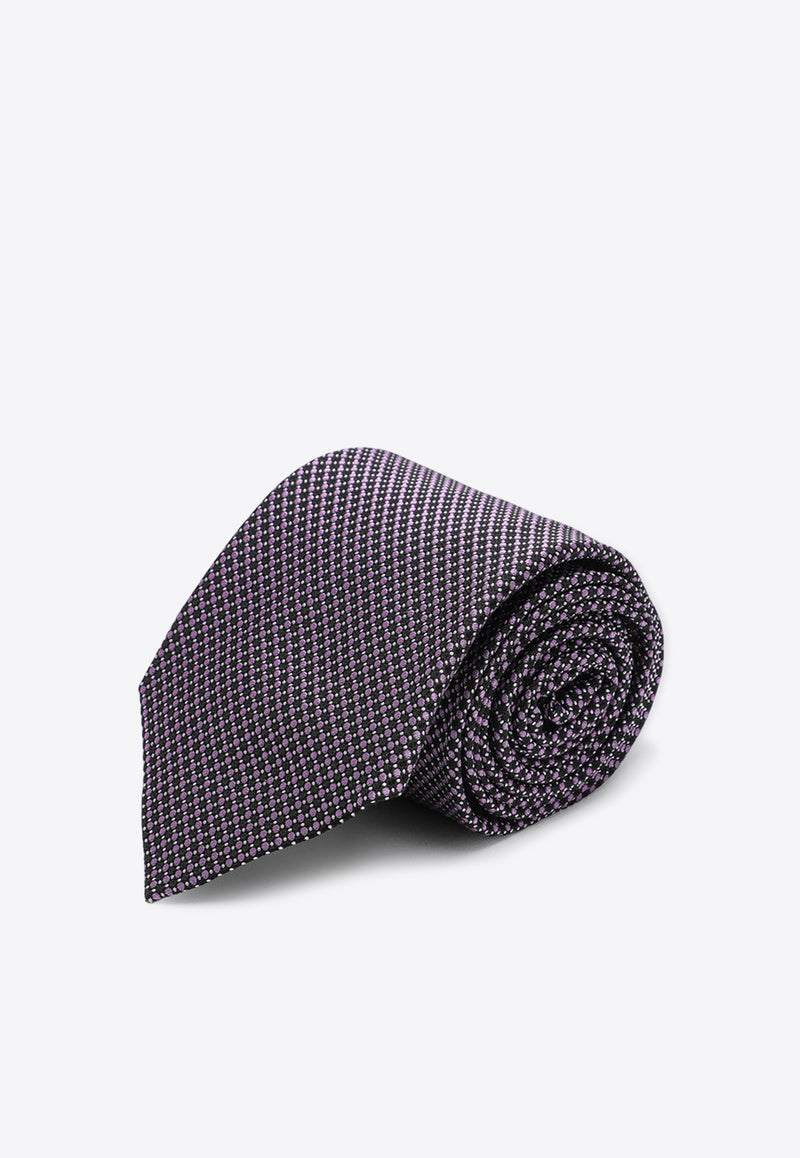 Destin Polka Dot Silk Tie Purple CR7TF53SI/P_DESSR-08