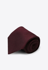 Destin Jacquard-Pattern Silk Tie Burgundy CR8TF29SI/P_DESSR-03