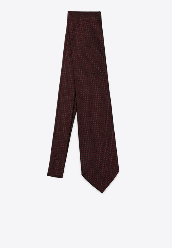 Destin Polka Dot Silk Tie Burgundy CR8TF36SI/P_DESSR-08