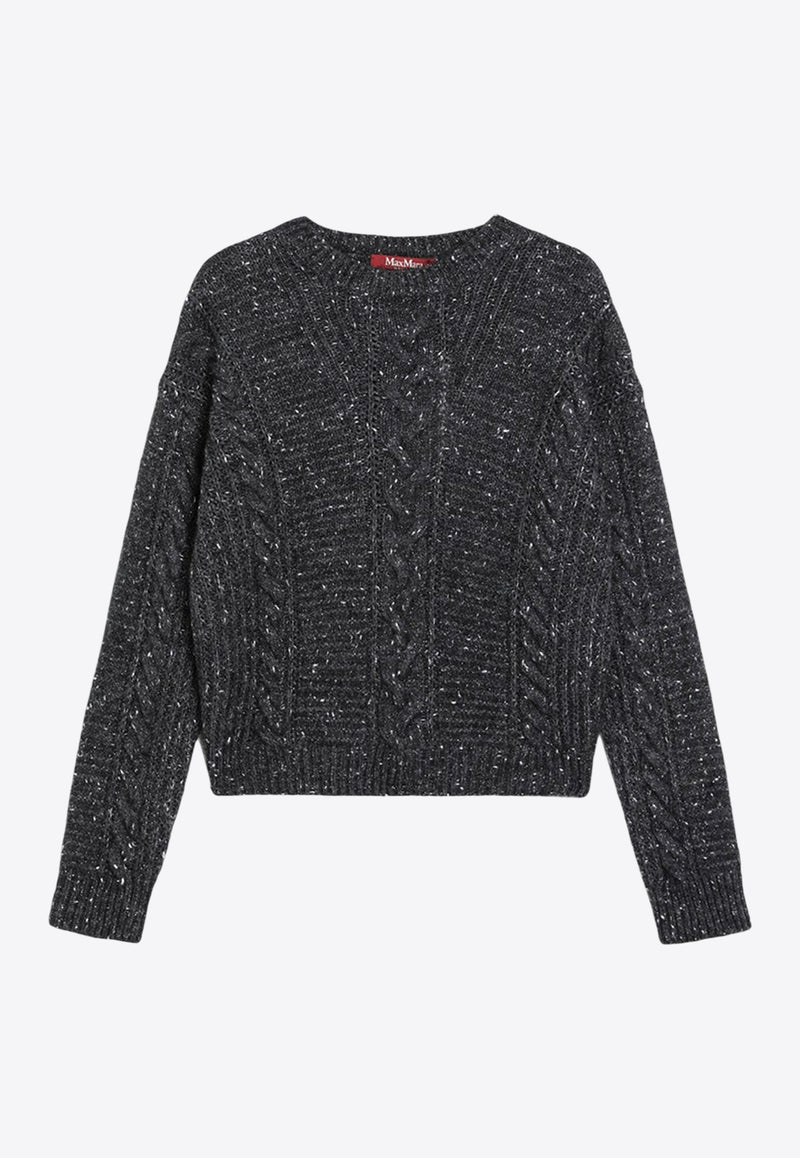 Max Mara Crasso Knitted Lame Sweater Gray CRASSONY/R_MAXMS-005