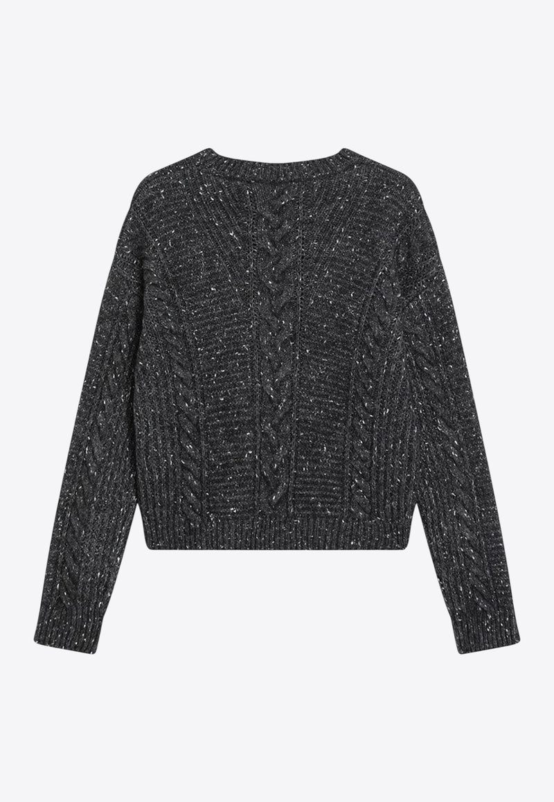 Max Mara Crasso Knitted Lame Sweater Gray CRASSONY/R_MAXMS-005