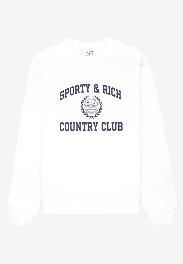 Sporty & Rich Logo Crewneck Sweatshirt CRAW2355WHWHITE