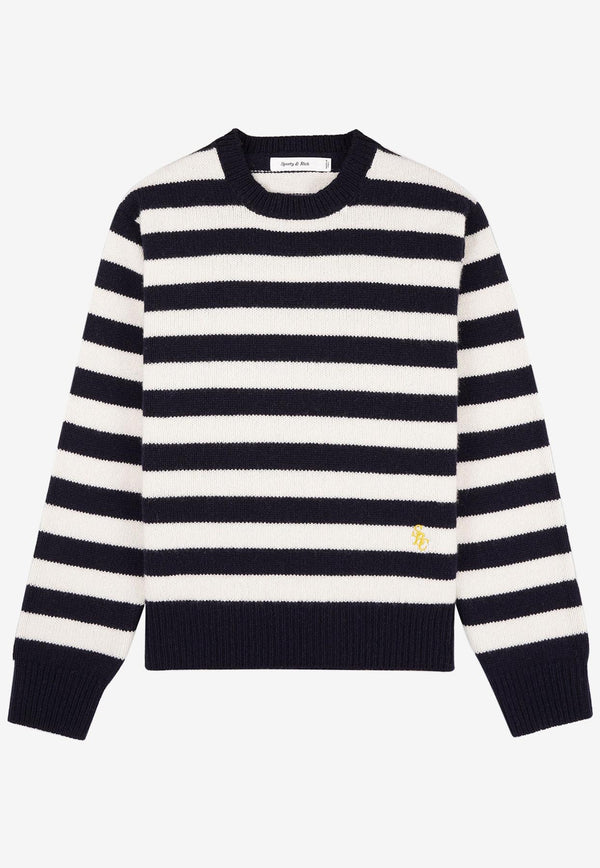 Sporty & Rich Striped Wool Sweater CRAW2387OSWHITE MULTI