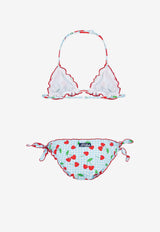 MC2 Saint Barth Kids Girls Cris Cherries and Vichy Halterneck Bikini Multicolor CRIS00101258H/Q_MC2-31