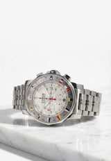 Corum Admiral's Cup Chronograph Steel Watch Silver 983.201.20/M400_TH