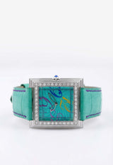 Corum Admiral's Cup Stainless Steel Watch with Diamond Turquoise 373.515.47/0F09 EB85_TH