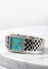 Corum Admiral's Cup Stainless Steel Watch with Diamond Turquoise 373.515.47/0F09 EB85_TH