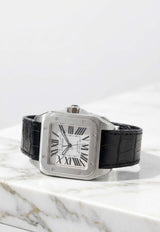 Cartier Santos 100 38mm Stainless Steel Watch Silver CRTRSA10038SSW_TH