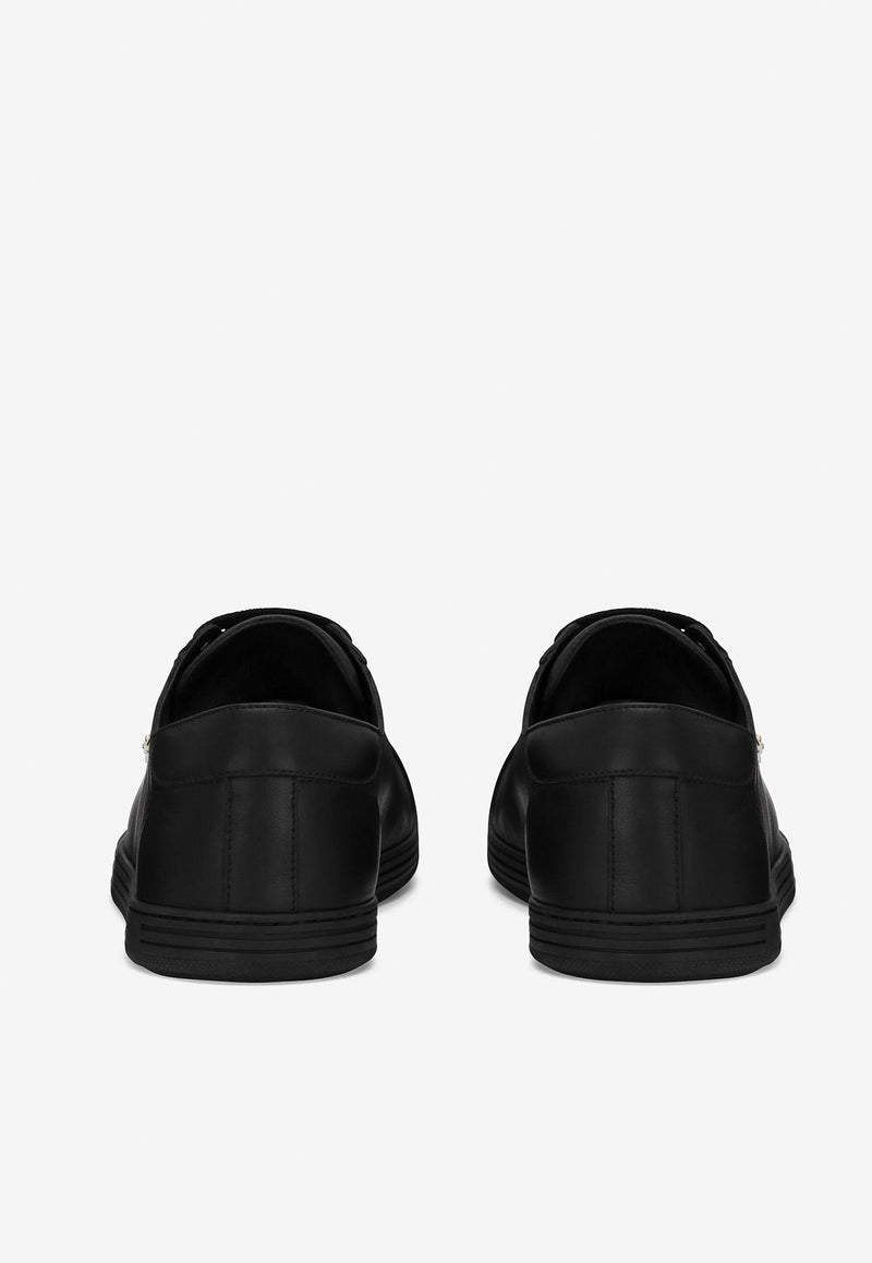 Dolce & Gabbana Calfskin Saint Tropez Low-Top Sneakers Black CS1735 AN990 80999