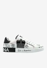 Dolce & Gabbana Portofino Crown Low-Top Sneakers White CS1760 A9AG1 89697