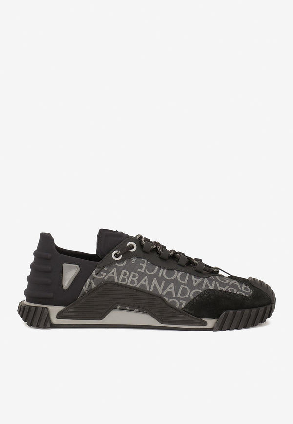 Dolce & Gabbana Logo-Jacquard NS1 Low-Top Sneakers Black CS1810 AM998 8B969