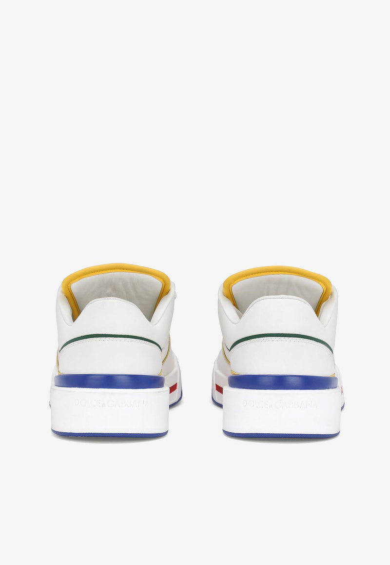 Dolce & Gabbana Calfskin New Roma Low-Top Sneakers White CS2036 AM997 80995